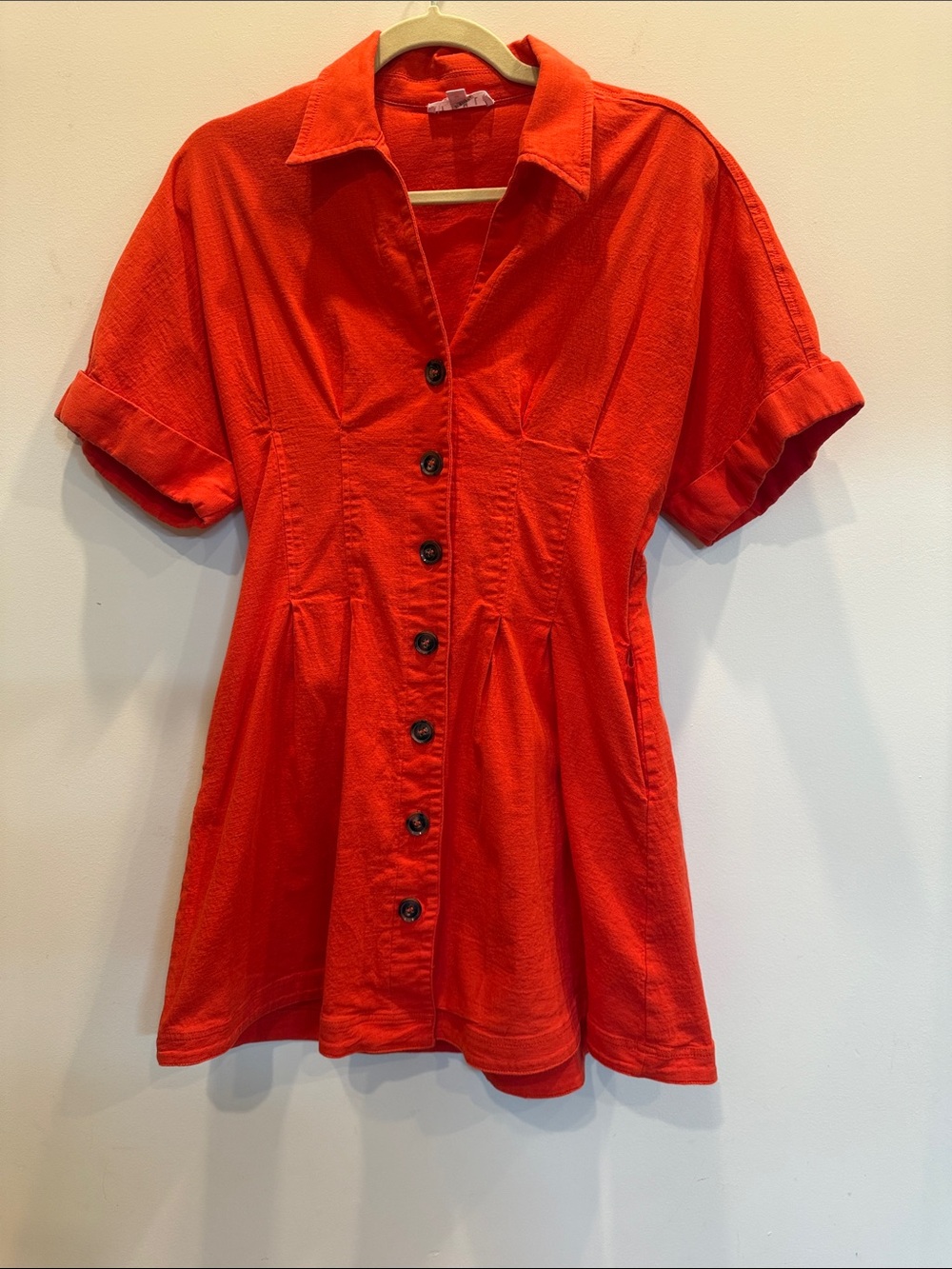 THML Button Front Mini Dress